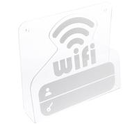 UKCOCO Wireless Network Wifi Password Sign Acrylic Desk Board 18x16cm Guest Wifi Coverage Display for Office and Shop