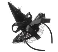 UKCOCO Witch Hat Headband for Women Creative Halloween Costume Accessory Lightweight and Durable Cloth Material for Parties and Photo Props