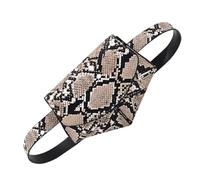 UKCOCO Women’s Snake Print Waist Bag Fanny Pack Khaki Python Pattern Crossbody Chest Pouch Phone Storage Bag for Outdoor Travel