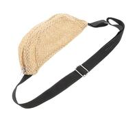 UKCOCO Women's Mini Woven Crossbody Bag Imitation Straw Waist Pouch Purse for Outdoor Traveling Fashionable Chic Bum Bag for Parties and Beach Use