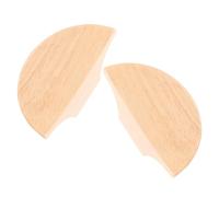 UKCOCO Wood Cabinet Pull Handles, 1 Pair 90x43mm Single Hole Wardrobe Door Pulls, Nordic Style Wooden Furniture Knobs for Kitchen Cupboards and Storage Drawers