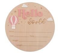 UKCOCO Wooden Baby Name Sign Keepsake Birth Announcement Plaque
