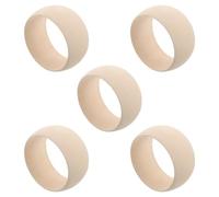 UKCOCO Wooden Bangles with Versatile Design Natural Round Wood Bracelets Unfinished 5pcs Smooth Surface for DIY Wood Crafts for Arts Crafts and Coloring Projects