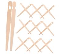 UKCOCO Wooden Bread Tongs Disposable Chopstick Trainer 150x12mm Narrow Flat Chopsticks Combined Clips Easy Food Serving for Beginners 100 Pairs Individually Packaged