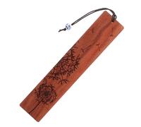 UKCOCO Wooden Carved Bookmark with Tassel Classical Dandelion Design Elegant Reading Accessory for Book Lovers Wood and Material Friends and Readers