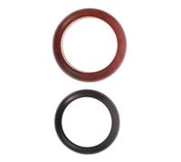 UKCOCO Wooden Finger Rings Set 2Pcs Ebony Bloodwood Sturdy Craft Rings for DIY Jewellery Making and Vintage Finger Decoration