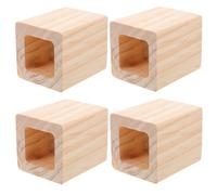 UKCOCO Wooden Furniture Risers 4 Pack 1.97 in Square Bed Cube Blocks Solid Wood Leg Extenders for Sofa Table and Chair Raise Height for Easier Cleaning and under-Furniture Storage