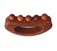 UKCOCO Wooden Guasha Massage Tool Beech Wood Scraping Board Semi-Circle Five-Ball Pulse Massager for Facial and Body Spa Therapy, Manual Pressure Point Relaxation Tool