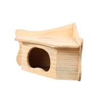 UKCOCO Wooden Hamster House Natural Cabin for Pets Safe Hideout and Play Space for Hamsters Rabbits Squirrels Hedgehogs Fun for Exploration