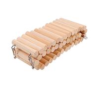 UKCOCO Wooden Hamster Ladder Durable Climbing Bridge for Mice Gerbils Rats Chew Resistant Activity Platform for Hamster Cage Encourages Exercise Skill Development