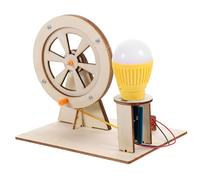 UKCOCO Wooden Hand Cranking Generator Kit for DIY Assembly Science Experiment Educational Plaything to Learn Mechanical Principles for and Scientific Exploration Random Color