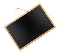 UKCOCO Wooden Hanging Chalkboard Message Board Double-Sided Small Black and White Magnetic Writing Blackboard 20x30cm for Café Shop Office Display