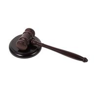 UKCOCO Wooden Judge's Gavel and Block Multi Functional Auction Hammer with Base for Role Play Courtroom Meeting Hand Training