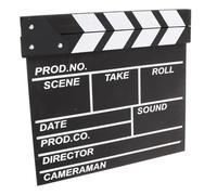 UKCOCO Wooden Movie Clapboard Film Board Authentic Action Scene Accessory for Filmmaking Photography Design for Creative Play Black