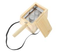 UKCOCO Wooden Moxa Burner Container with Anti-Scald Iron Handle for Home Use, Smooth Surface and Versatile Moxa Massager Box Suitable for Back and Neck Therapy,