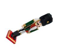 UKCOCO Wooden Nutcracker Soldier Christmas Decoration Figurine Bright Painted Wood Nutcracker Ornament for Festive Home Display Holiday Family and Friends