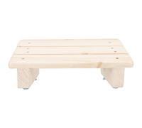 UKCOCO Wooden Office Desk Footrest to Improve Posture Khaki Colour with Practical Slanted Design, Portable and Ergonomic Leg Laid Footstool for Home and Office Use