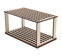 UKCOCO Wooden Paint Brush Holder Rack Reusable Storage Organizer for Artists Capacity Design for Various Brush Lightweight and Portable Painting Supply Stand