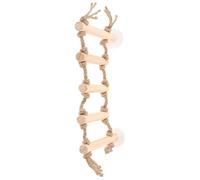 UKCOCO Wooden Parakeet Ladder for Birdcage with Soft Steps, Budgie Climbing Ladder Chewing for Parrot Training and Activity