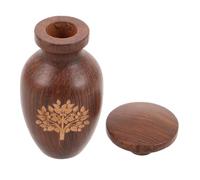 UKCOCO Wooden Pet Ash Box for Dogs and Cats Natural Cremation Urn Life Tree Design Memorial Keepsake for Pet Funeral Elegant Ashes Storage for Outdoor Use