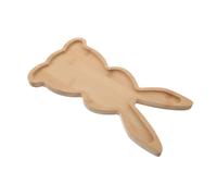 UKCOCO Wooden Rabbit Serving Tray Bunny Shaped Rustic Easter Platter