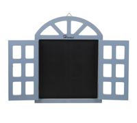 UKCOCO Wooden Retro Window Chalkboard Hanging Sign, Vintage Style Grey Decorative Memo Board for Cafe and Shop Wall Decor