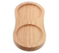UKCOCO Wooden Salt and Pepper Mill Tray and Refined Finish with 2 Slots, Rounded Edge Tabletop Spice Grinder Holder Universal Compatibility for Kitchen Counter and Restaurant Use