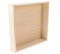 UKCOCO Wooden Sandbox Tray 25x25x6cm - Square Sand Table with Storage Box - Indoor Montessori Sand Play for Boys