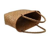 UKCOCO Woven Basket with Handle, Seaweed Handmade Flower Basket, Succulent Green Plant Storage, Multi-purpose, Balcony Use