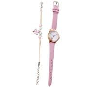 UKCOCO Wrist Watch Accurate Time Quartz Watch Stylish with Cat Dial Women Decorative and Pink Pu Leather Strap Convenient to Wear or Take, for Birthday and Holidays