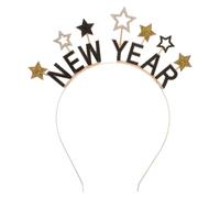 UKCOCO Year Party Headwear Happy Year Headband Crystal Star Boppers Womens Party Hat Spring Festival Hair Band Accessories