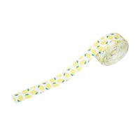 UKCOCO Yellow Polyester Lemon Ribbon for Craft Making and Bowknot Decoration, Well Printed and Not Easy to Fade, for Holiday Decoration and DIY Crafts
