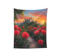 UKCZZLMSQ A beautiful castlePrinted Wall Tapestry Decorationâ€“60x51in Fashionable Home & Makeup Wall Art, for Apartment, Dorm