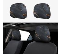 UKCZZLMSQ Enchanted Plant LeavesPrinted car headrest covers-knitted elastic breathable fabric, reusable, suitable for most cars.