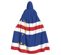 UKCZZLMSQ Flag of Cape Verde Printed Hooded Robe Cloak â€“Unisex Costume for Halloween, Christmas, Party, cosplay
