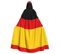 UKCZZLMSQ German flag Printed Hooded Robe Cloak â€“Unisex Costume for Halloween, Christmas, Party, cosplay