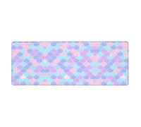 UKCZZLMSQ Large Mermaid tattoo Printed Mouse Pad-11.8 x 31.5 Inches, Non-Slip & Waterproof Office Leather Desktop Mat