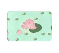 UKCZZLMSQ Lotus flowers waiting to bloom Printed Front Door Mat - Non-Slip Waterproof Welcome Rug with Stain & Fade Resistant Design