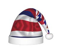 UKCZZLMSQ Plush Flag of Hawaii American Printed Christmas Hats â€“Perfect New Year's Holiday Home Decorations & Party Supplies