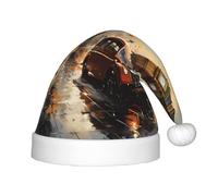 UKCZZLMSQ Plush London Color Taxi Printed Christmas Hats â€“Perfect New Year's Holiday Home Decorations & Party Supplies