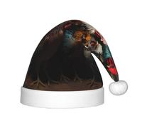 UKCZZLMSQ Plush Rooster Family Portfolio Printed Christmas Hats â€“Perfect New Year's Holiday Home Decorations & Party Supplies