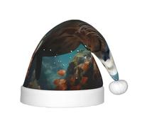 UKCZZLMSQ Plush Seal pup in water Printed Christmas Hats â€“Perfect New Year's Holiday Home Decorations & Party Supplies