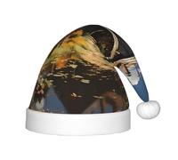 UKCZZLMSQ Plush Texas Farm Tractor Printed Christmas Hats â€“Perfect New Year's Holiday Home Decorations & Party Supplies