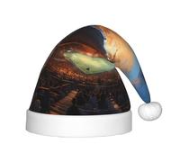 UKCZZLMSQ Plush Wonderful soccer game Printed Christmas Hats â€“Perfect New Year's Holiday Home Decorations & Party Supplies