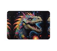 UKCZZLMSQ Tyrannosaurus Bad Boy Printed Front Door Mat - Non-Slip Waterproof Welcome Rug with Stain & Fade Resistant Design