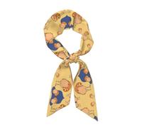 UKCZZLMSQ Women's Crooked Owl Printed Long Silk Scarf - for Weddings, Evening Dresses, - All-Season Accessory