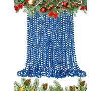UKDD® 10m Long Christmas Bead Chain - Christmas Shiny Bead Garlands - Christmas tree Decorations (Navy)