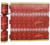 UKDD® 6pc Make and Fill Your Own Festive Seasonal Christmas Party Royle Cracker Craft Kit Own DIY (Merry Christmas Holly Leaf RED)