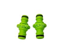 UKDD® Double Male Hose Connectors Extender for Join Garden Hose Pipe Tube Fits 1/2'' Hose Quick Connetors for Gardening, Car Washing(Green) Pack of 2