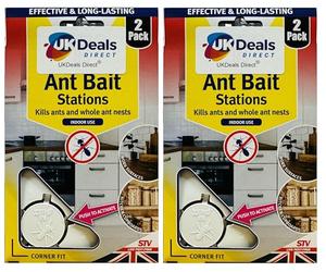 UKDD® Zero IN Dual Action Ant Bait Station Ant Stopper (2 PACK (4 Bait Station))